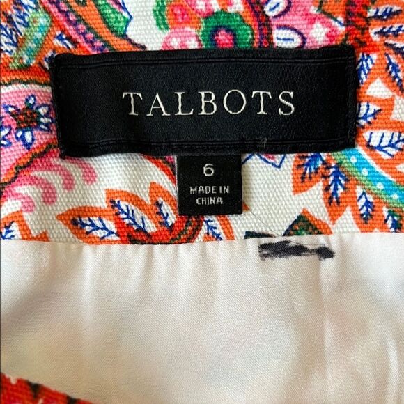 Talbots Multicolor Paisley Pattern skirt - Picture 5 of 6